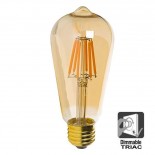 Bombilla LED Filamento Vintage 7W E27 Gold ST64 Dimmable