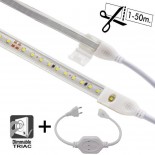 Tira LED 10W Regulable 220V AC SMD 2835 120 LED/m Blanco Cálido IP65 - 10mm