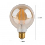 Bombilla LED Filamento Vintage 7W E27 G125 - Dimable