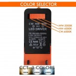 Placa LED Slim Cuadrada 15W Acero Inox - CCT- OSRAM CHIP DURIS E 2835