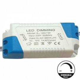 DIMABLE TRIAC Driver para Luminárias LED de 8W a 18W - 300mA