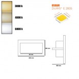 Refletor LED 40W OSRAM Chip ajustável retangular - COR SELECIONÁVEL - CCT 120º