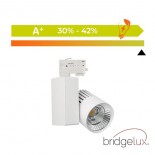 Spot LED GRAZ TRIPHASÉ Blanc BRIDGELUX Chip pour rail Monophasé 40W - 100° CRI +90