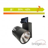 Spot LED 40W GRAZ Noir BRIDGELUX Chip rail Triphasé CRI +90