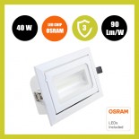 Refletor LED 40W OSRAM Chip ajustável retangular - COR SELECIONÁVEL - CCT 120º