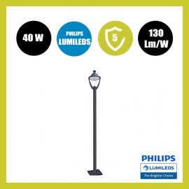 Candeeiro de rua LED 40W VALLEY Philips Lumileds SMD 3030 165Lm/W