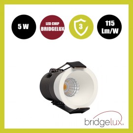 Chip Bridgelux Branco LED embutido 5W - 40° - UGR11- CCT