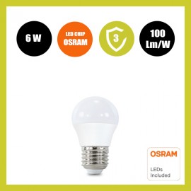 Lâmpada LED 6W E27 G45 220º - OSRAM CHIP DURIS E 2835