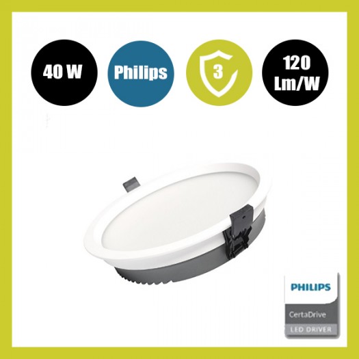 Downlight LED 40W Circular - Philips CertaDrive - CCT - UGR17
