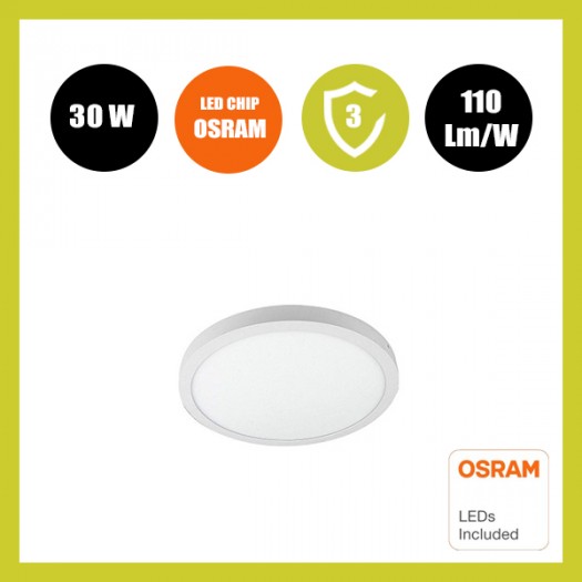 Plafón LED circular superficie 30W 120º OSRAM Chip