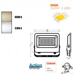 Foco Proyector LED 50W - ACTION PRO - OSRAM CHIP DURIS E2835